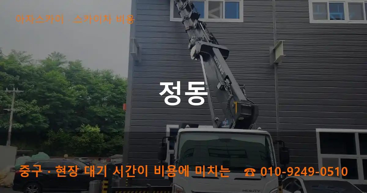 중구 정동 스카이차 비용 작업
