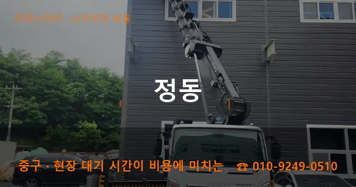 중구 정동 스카이차 비용 작업