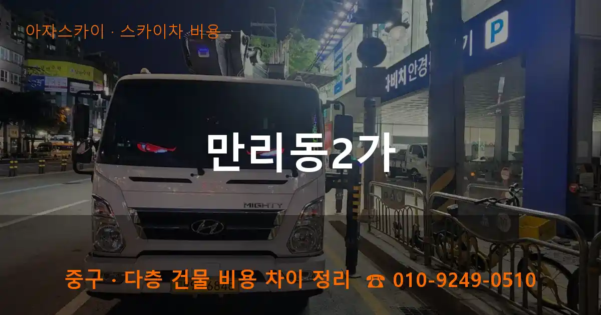 중구 만리동2가 스카이차 비용 작업