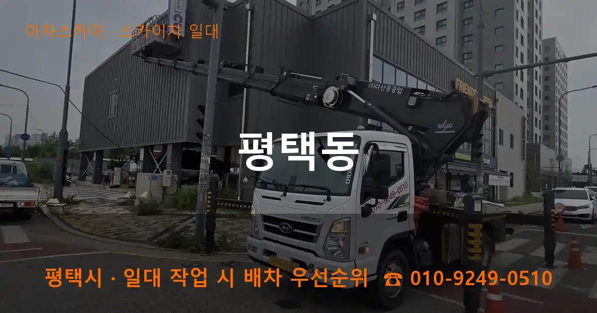 평택시 평택동 스카이차 일대 작업