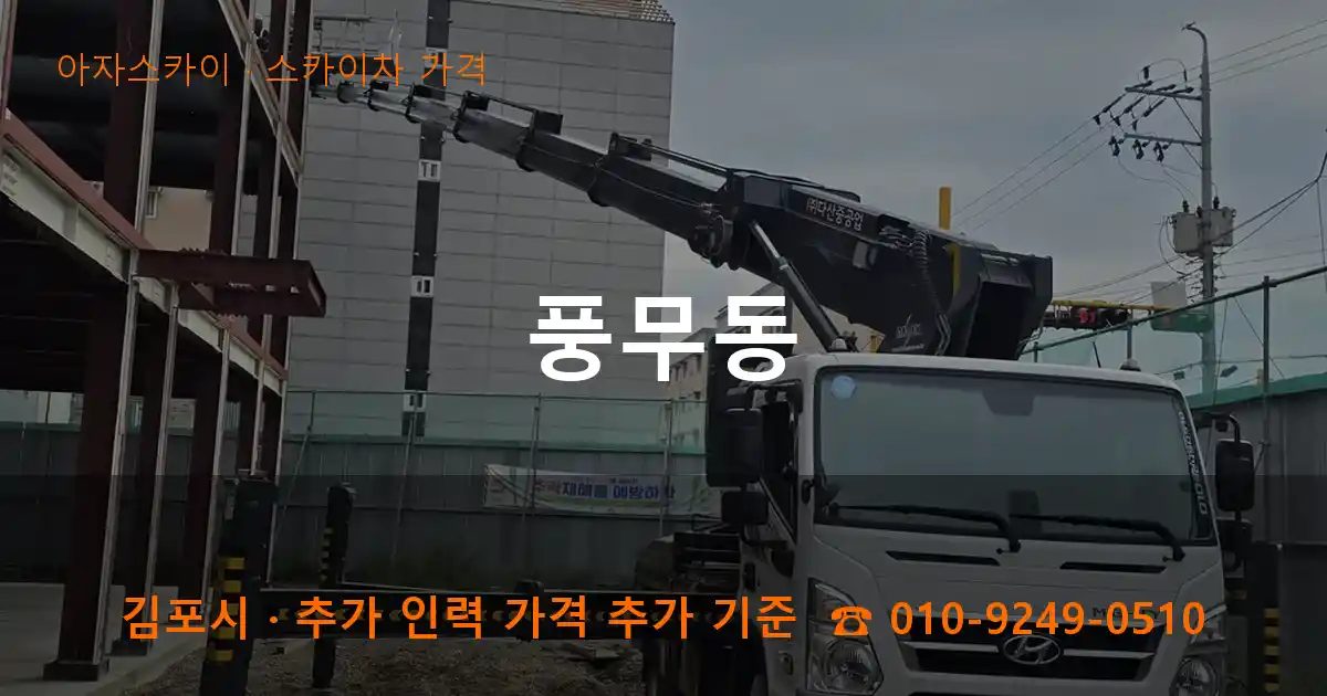 김포시 풍무동 스카이차 가격 작업