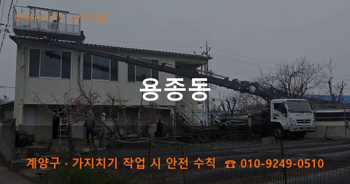 계양구 용종동 스카이차 작업