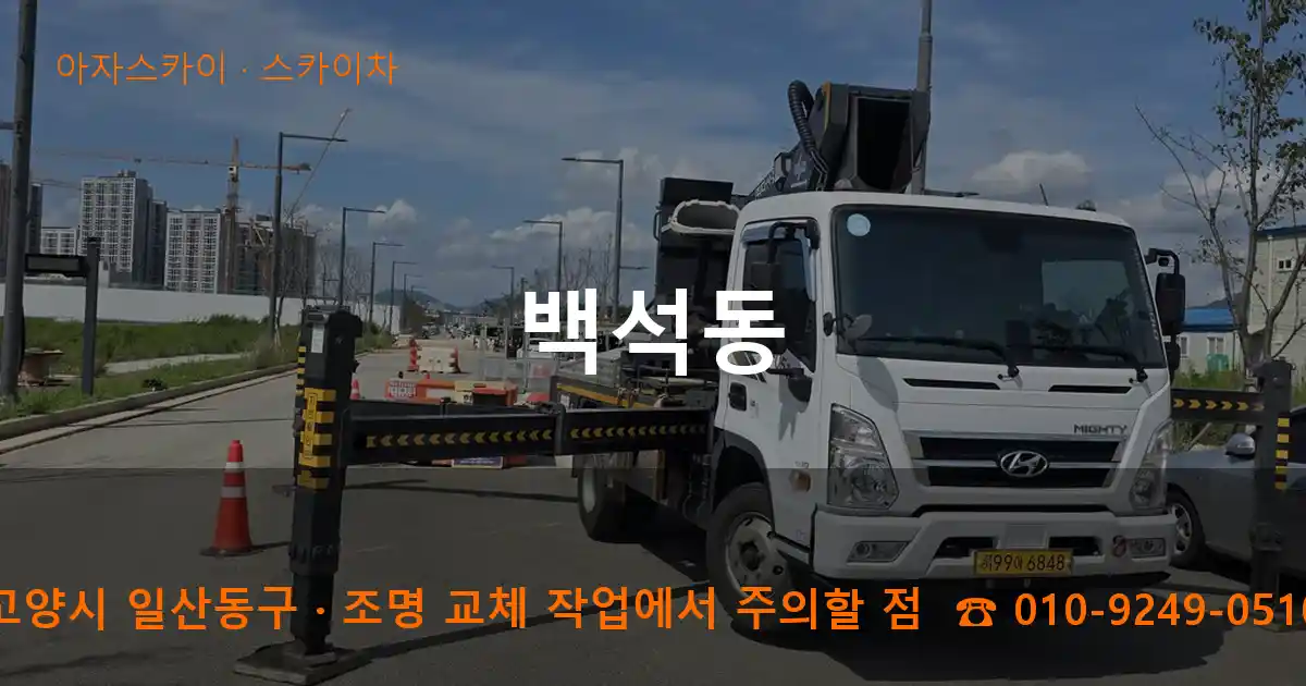 고양시 일산동구 백석동 스카이차 작업