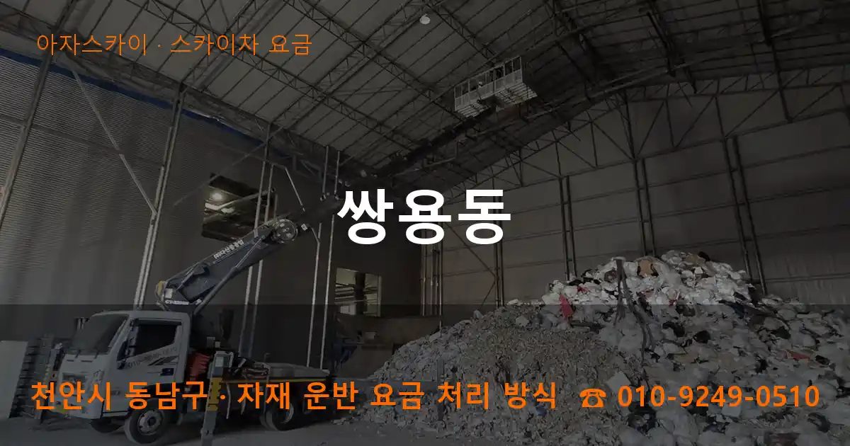 천안시 동남구 쌍용동 스카이차 요금 작업