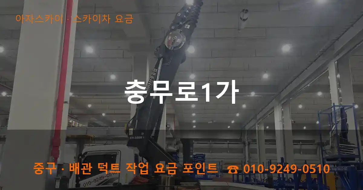 중구 충무로1가 스카이차 요금 작업
