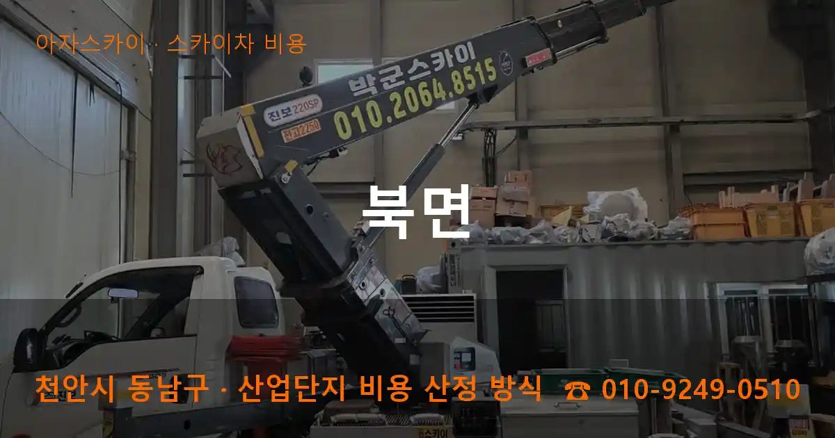 천안시 동남구 북면 스카이차 비용 작업