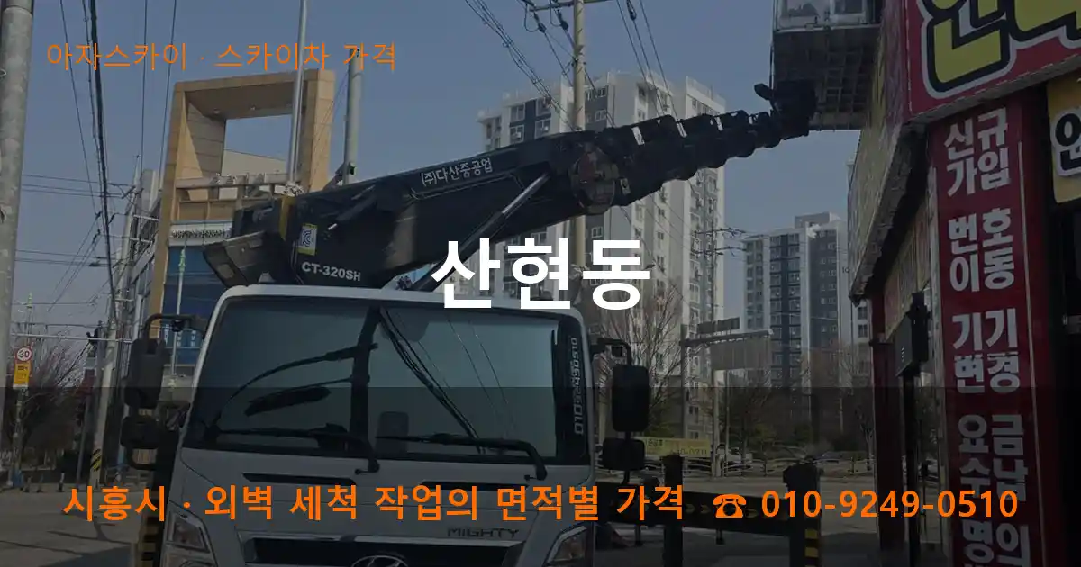 시흥시 산현동 스카이차 가격 작업