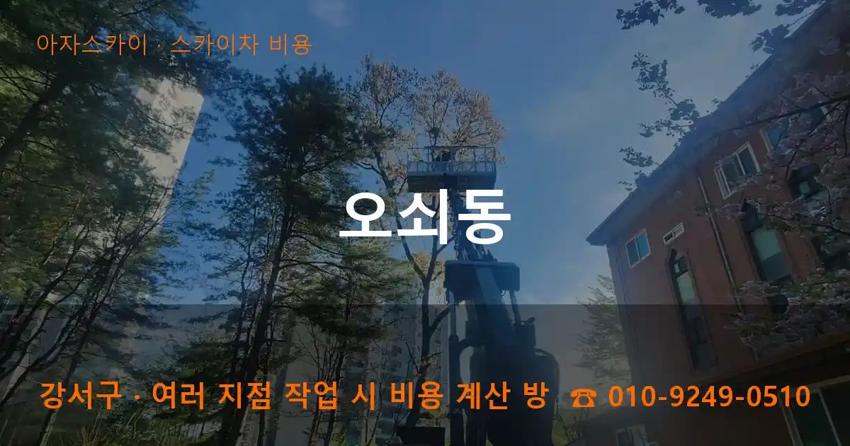 강서구 오쇠동 스카이차 비용 작업