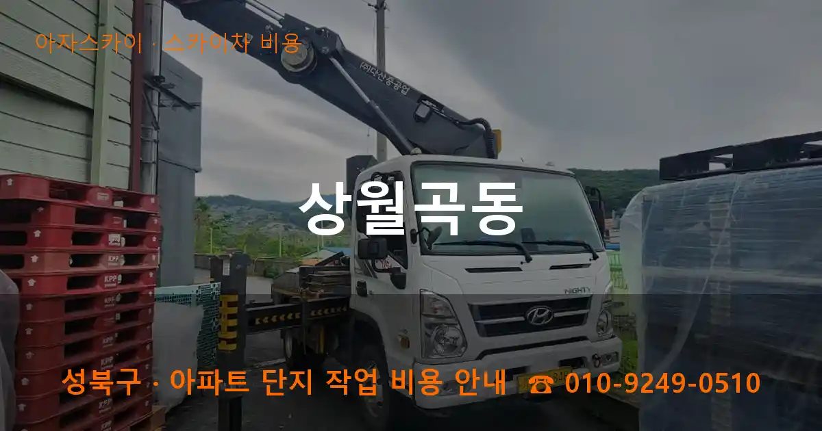 성북구 상월곡동 스카이차 비용 작업