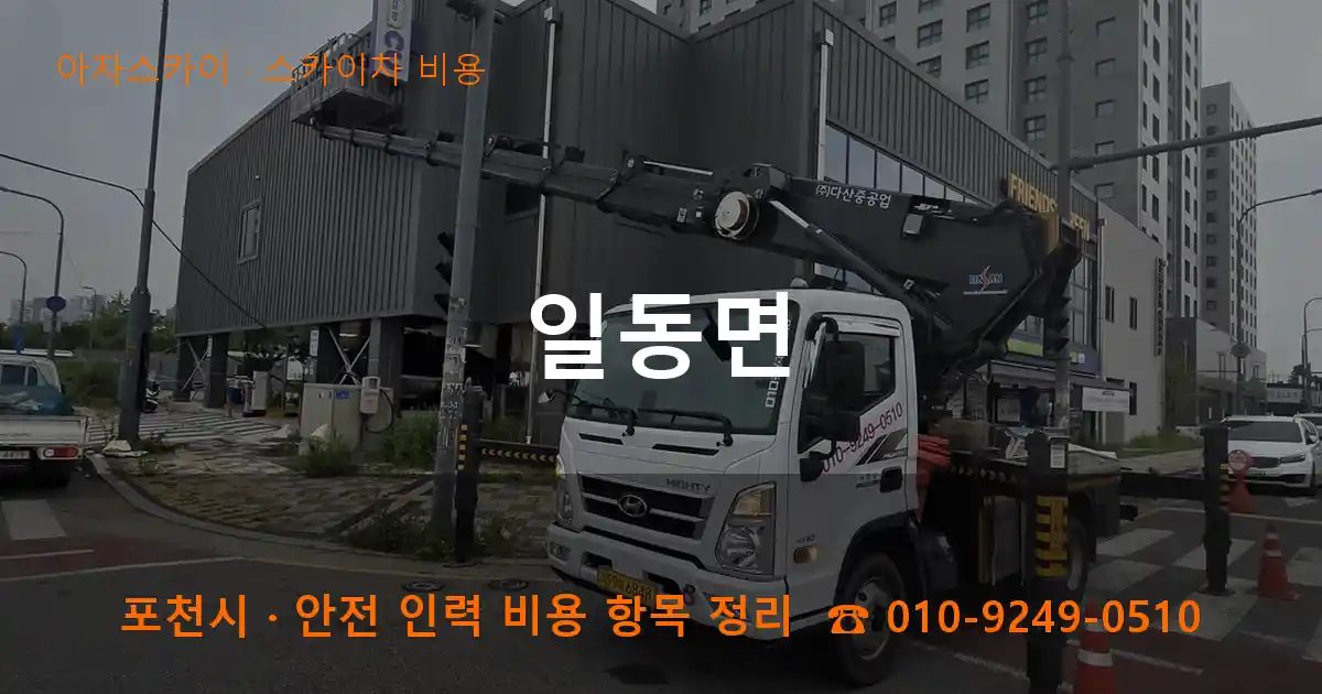 포천시 일동면 스카이차 비용 작업