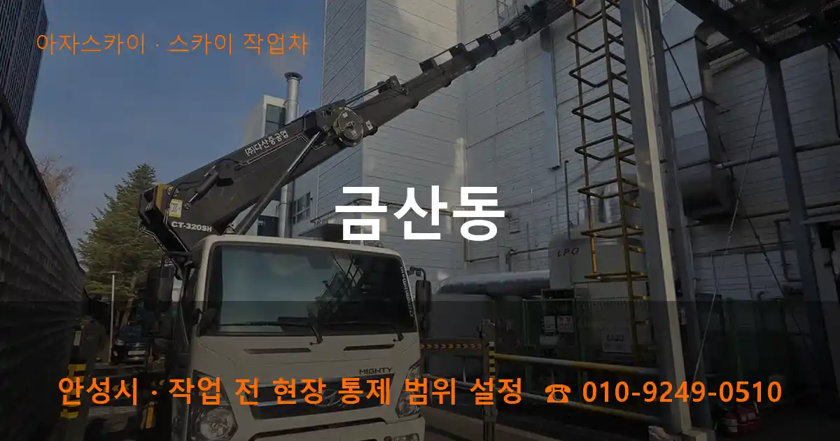 안성시 금산동 스카이 작업차 작업
