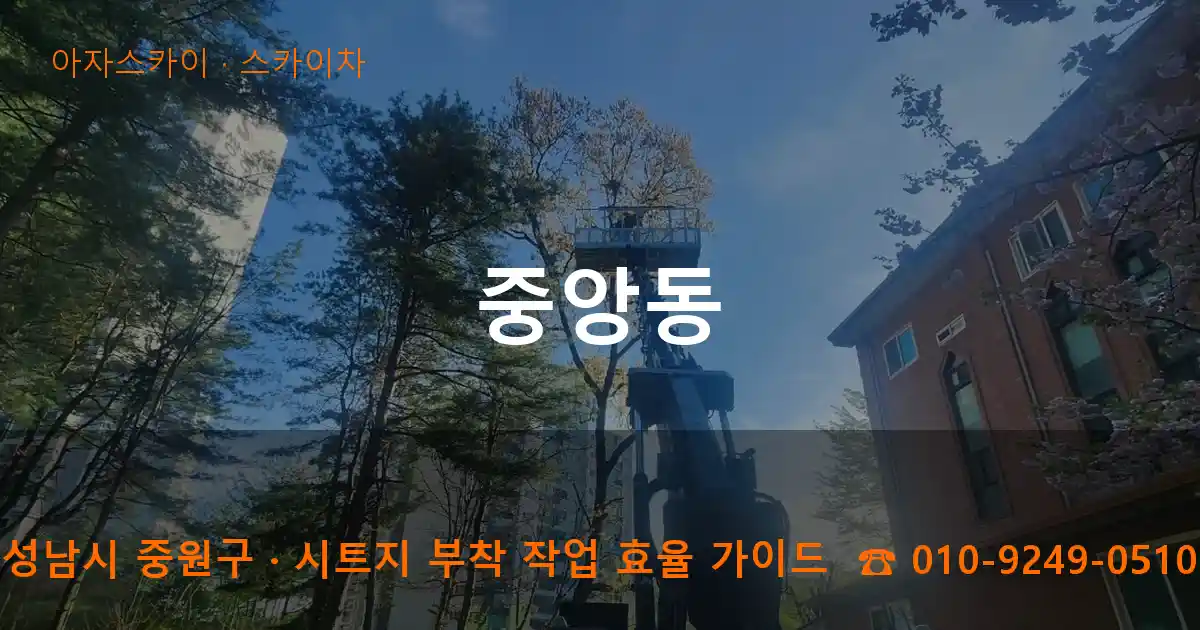성남 중원구 중앙동 스카이차 작업