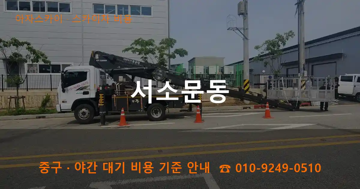 중구 서소문동 스카이차 비용 작업