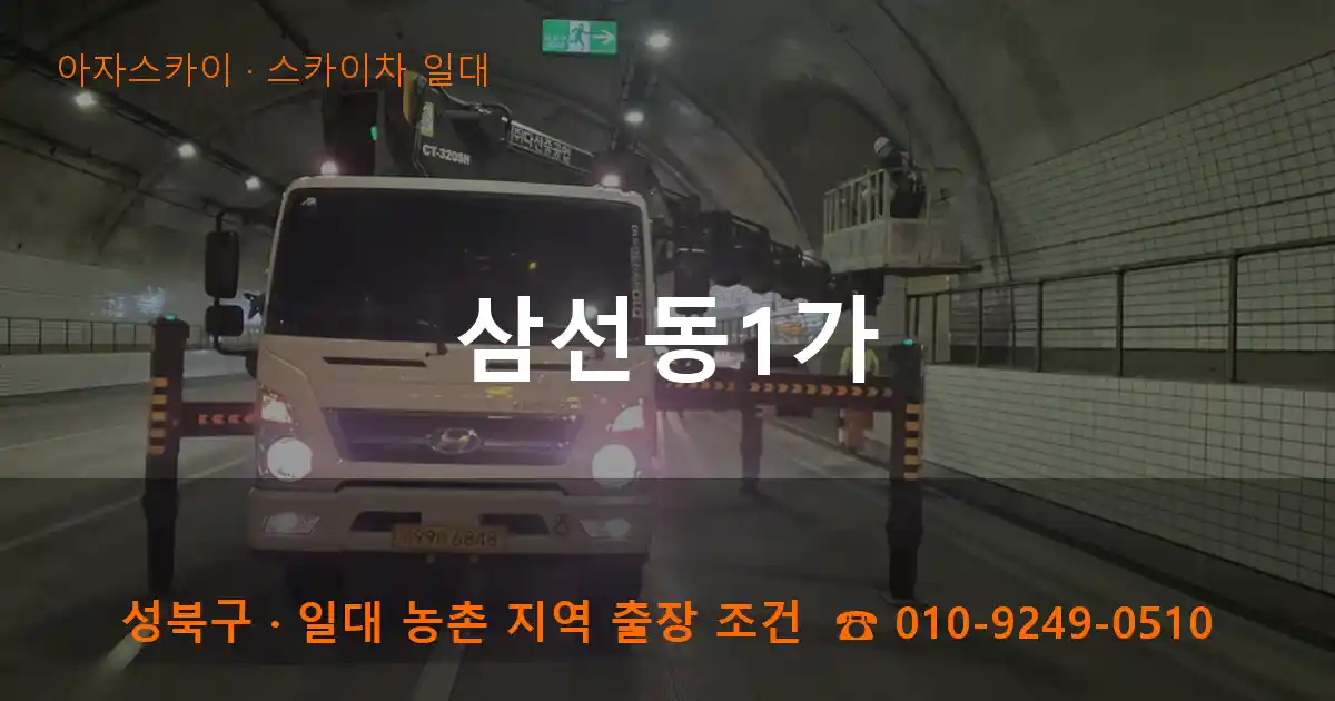 성북구 삼선동1가 스카이차 일대 작업