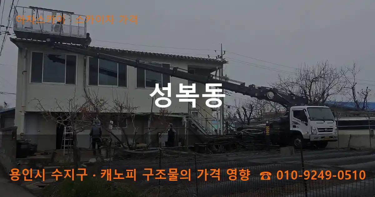 용인시 수지구 성복동 스카이차 가격 작업