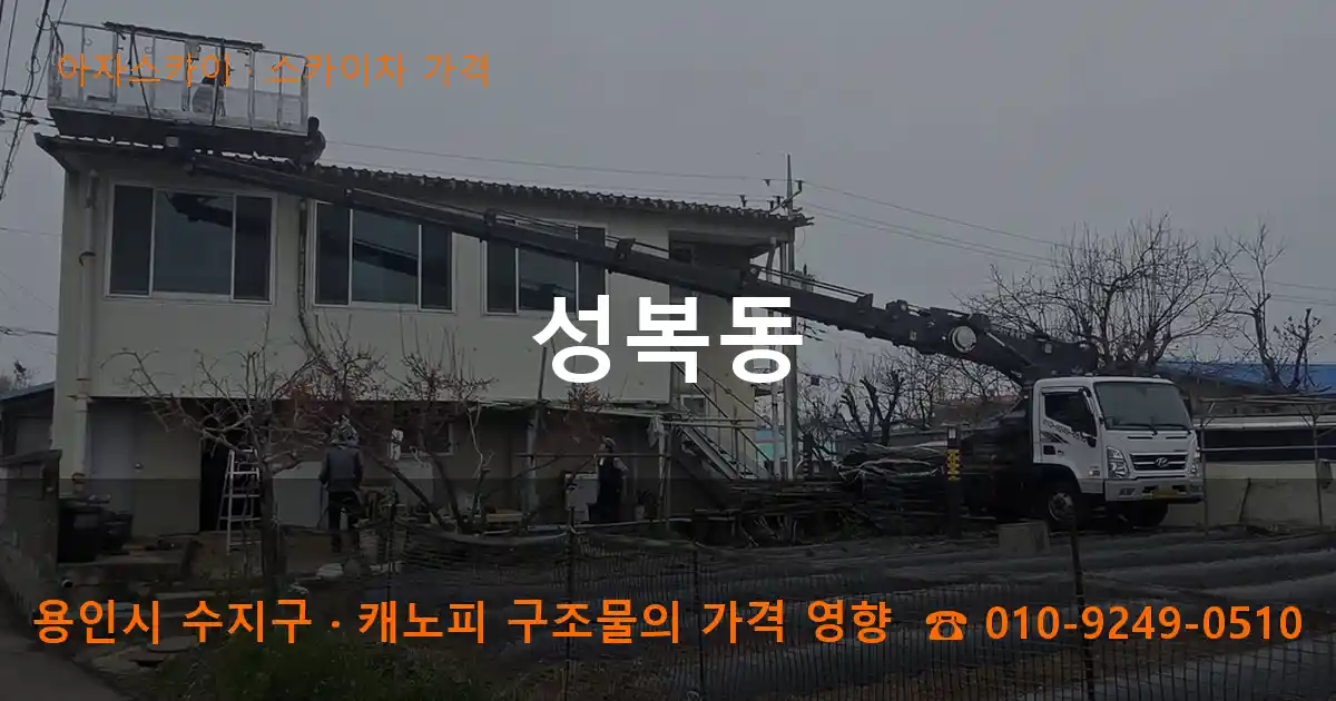 용인시 수지구 성복동 스카이차 가격 작업