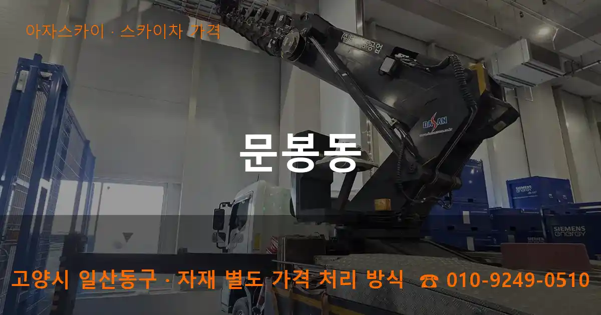 고양 일산동구 문봉동 스카이차 가격 작업