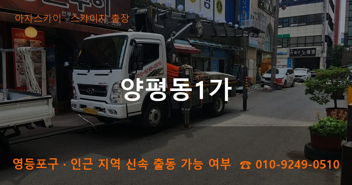 영등포구 양평동1가 스카이차 출장 작업