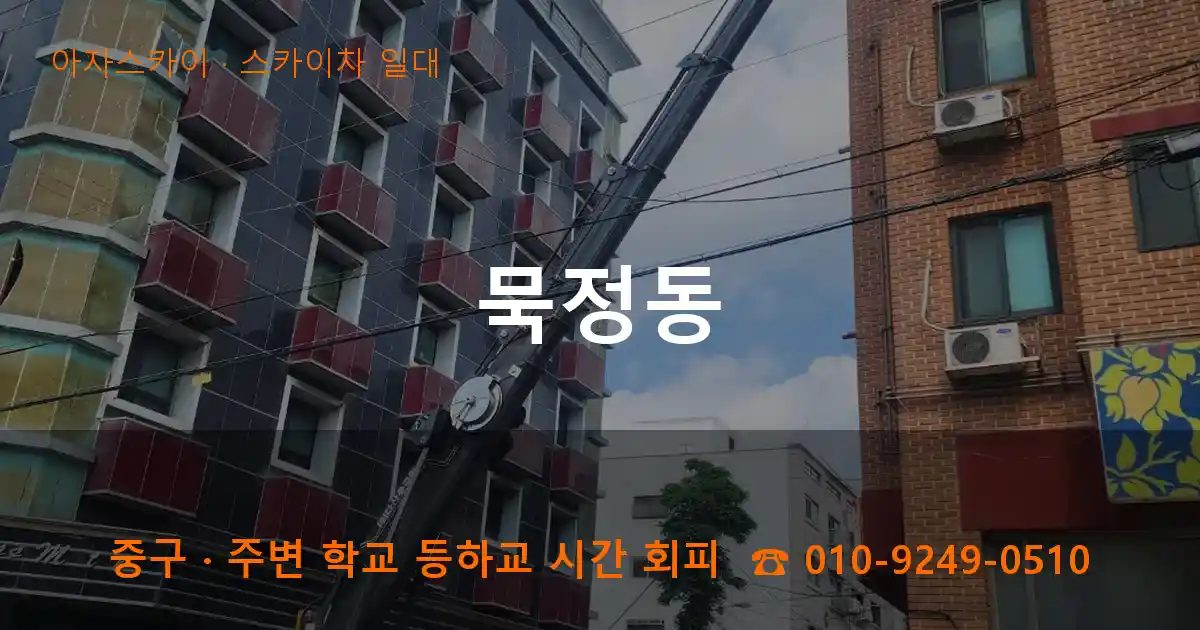 중구 묵정동 스카이차 출장 작업