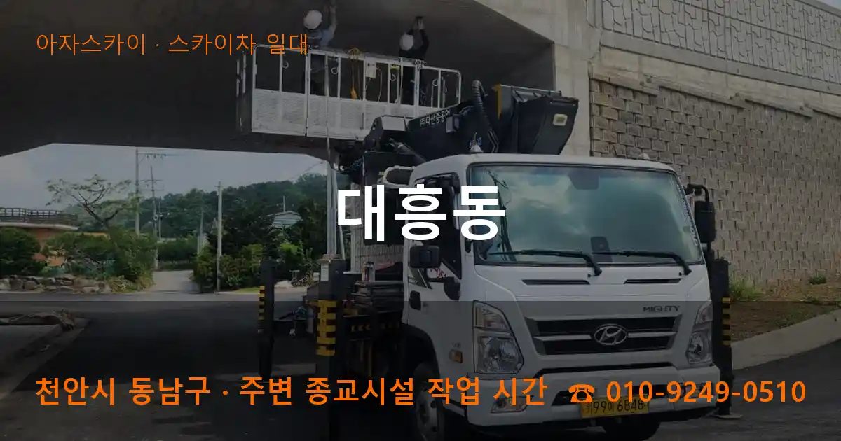 천안시 동남구 대흥동 스카이차 출장 작업