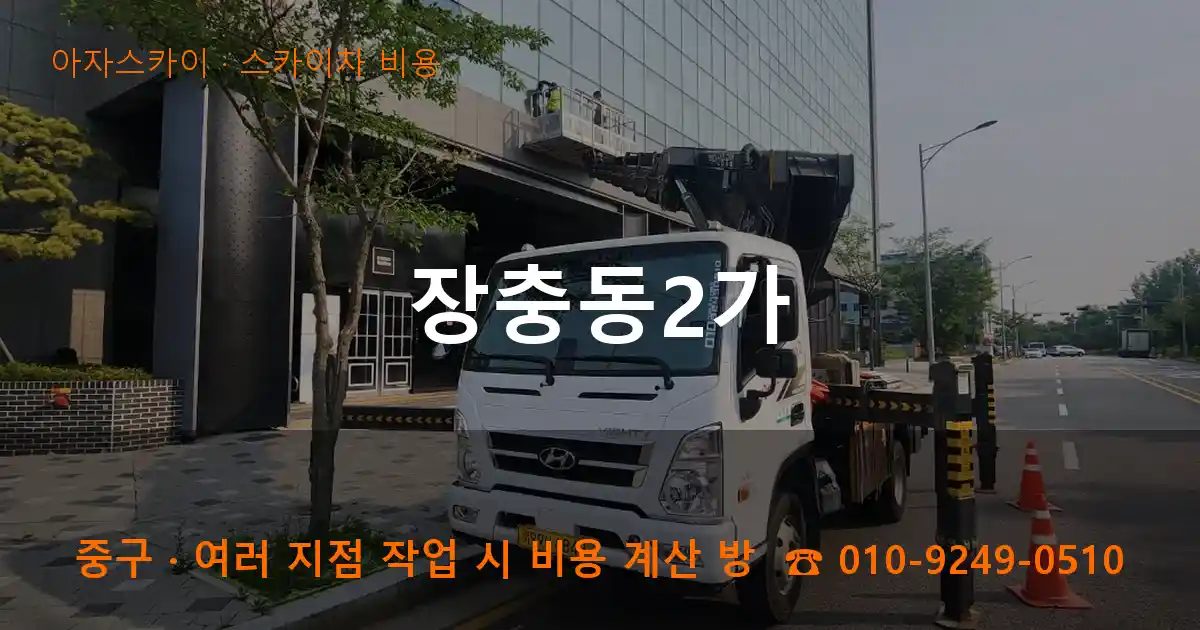 중구 장충동2가 스카이차 비용 작업