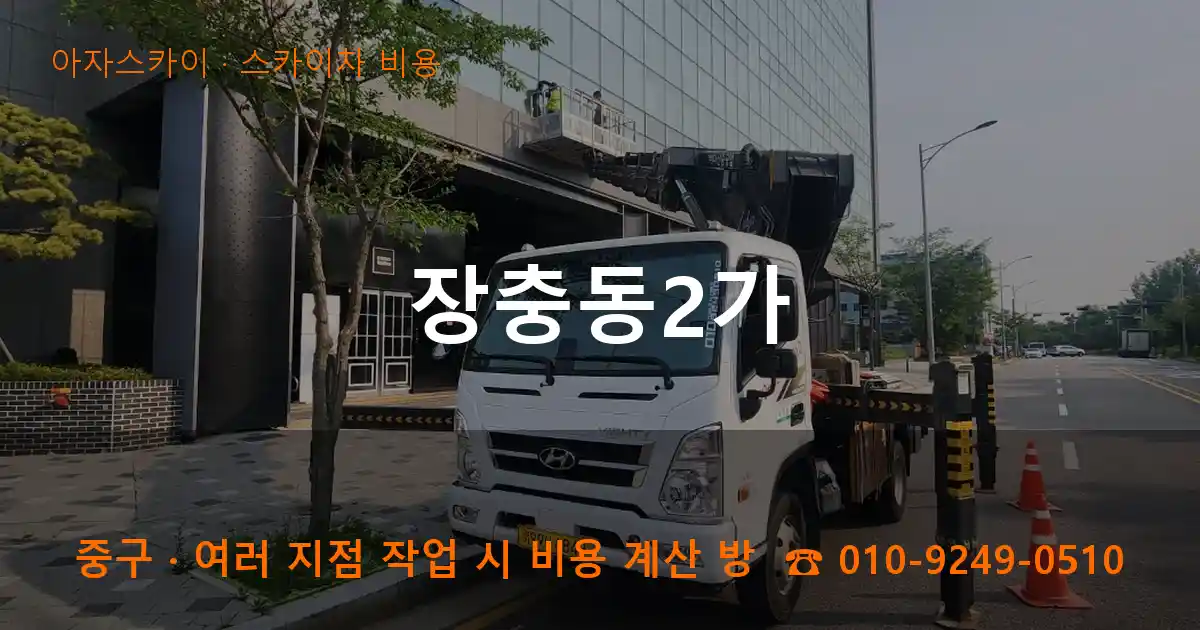 중구 장충동2가 스카이차 비용 작업