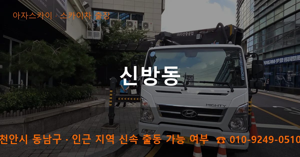 천안시 동남구 신방동 스카이차 출장 작업