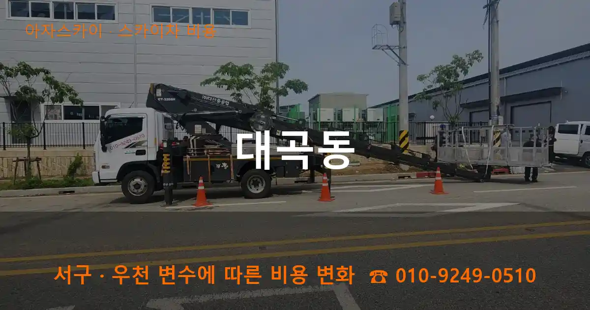 서구 대곡동 스카이차 비용 작업