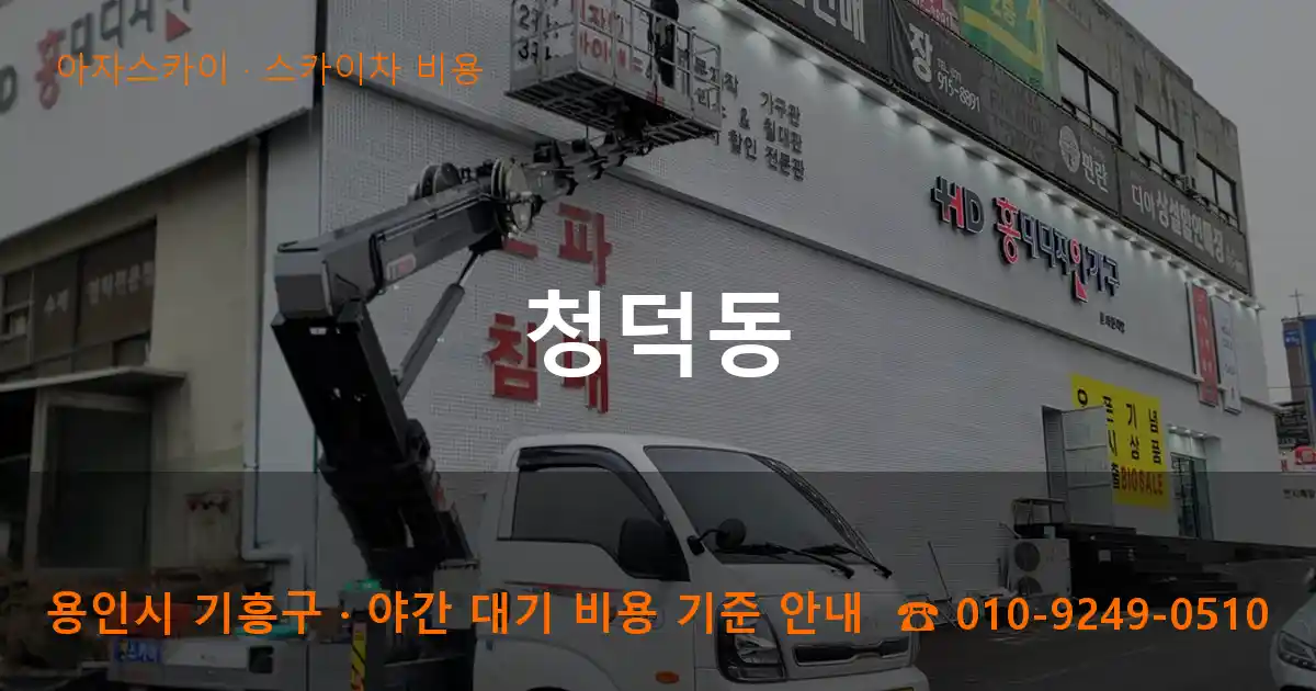용인 기흥구 청덕동 스카이차 비용 작업