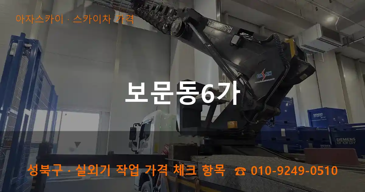 성북구 보문동6가 스카이차 가격 작업
