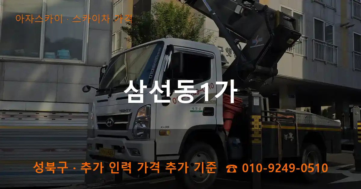 성북구 삼선동1가 스카이차 가격 작업