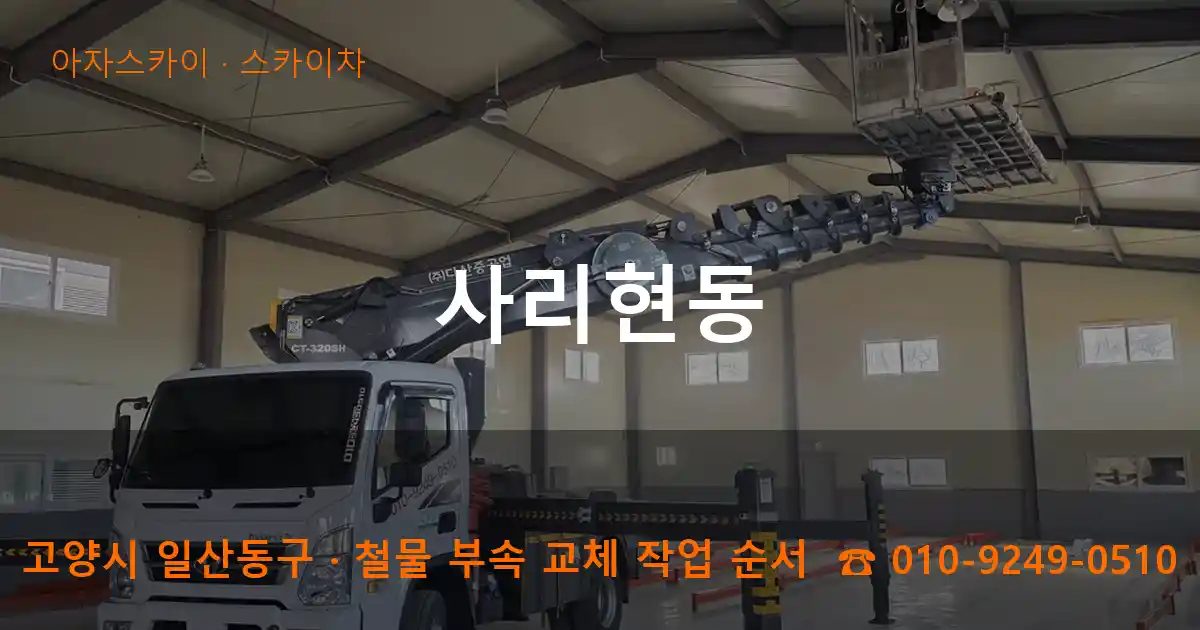 고양시 일산동구 사리현동 스카이차 작업