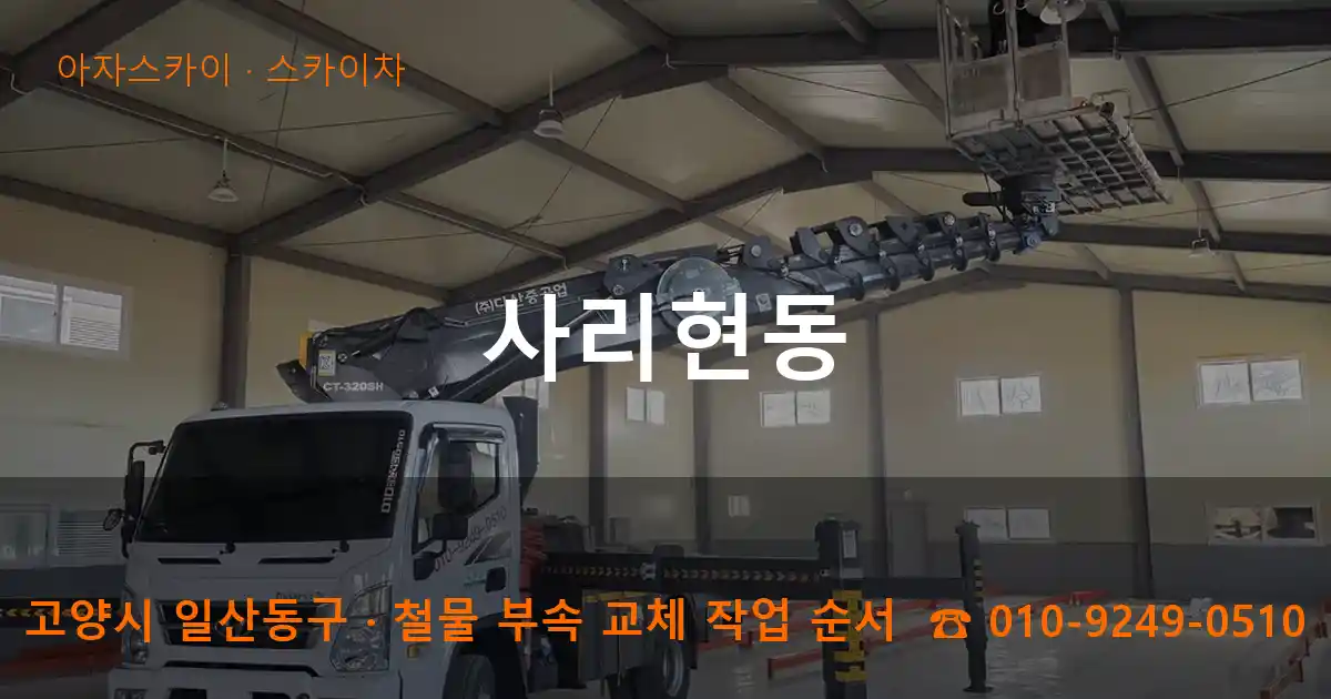 고양 일산동구 사리현동 스카이차 작업