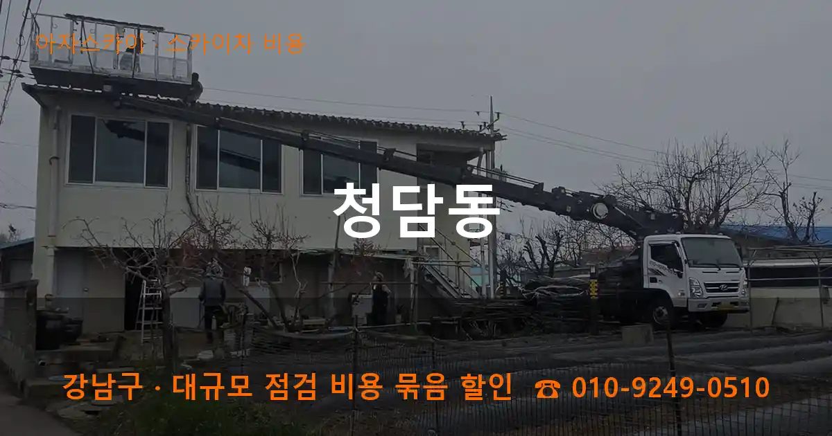 강남구 청담동 스카이차 비용 작업