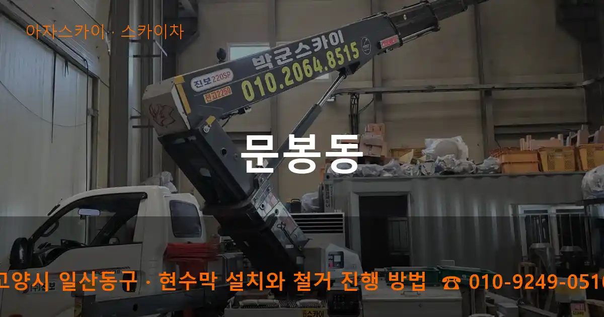 고양시 일산동구 문봉동 스카이차 작업