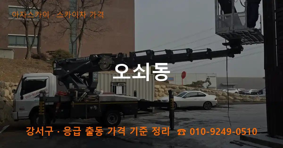 강서구 오쇠동 스카이차 가격 작업