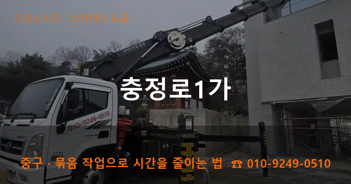 중구 충정로1가 스카이차 요금 작업