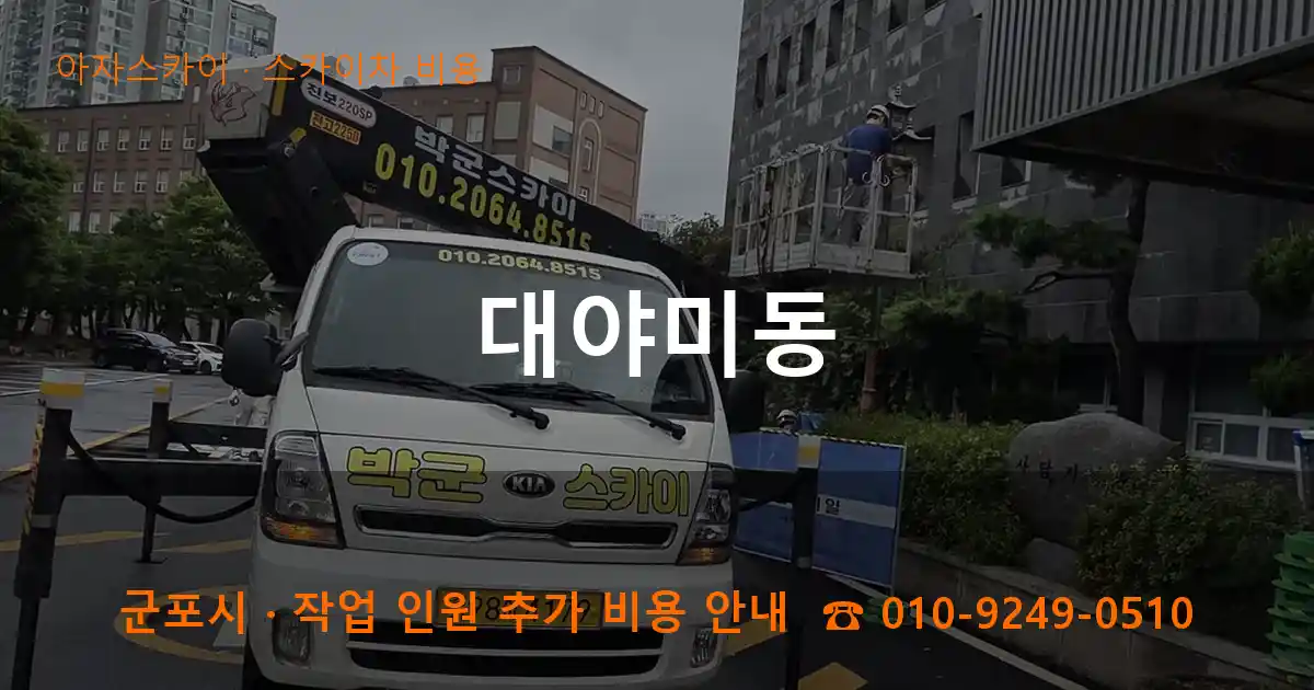 군포 대야미동 스카이차 비용 작업