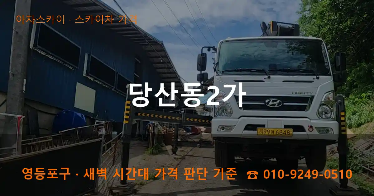영등포구 당산동2가 스카이차 가격 작업