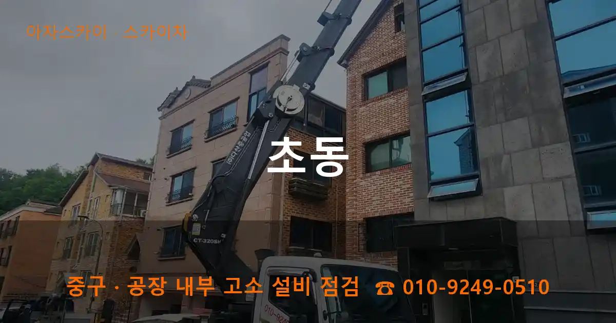 중구 초동 스카이차 작업