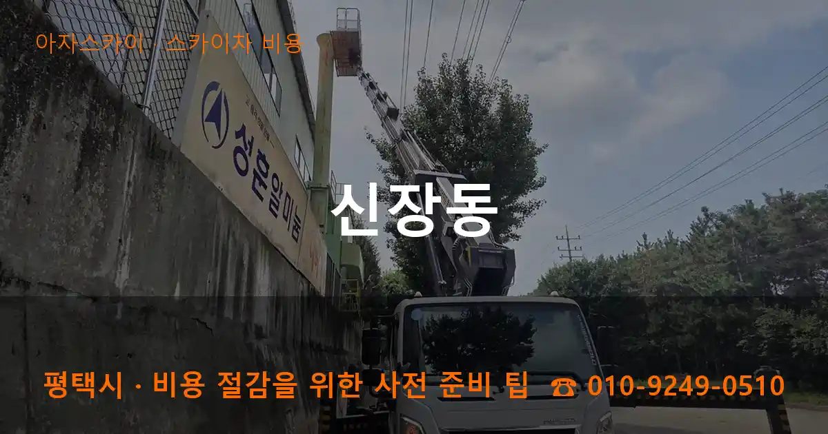 평택시 신장동 스카이차 비용 작업