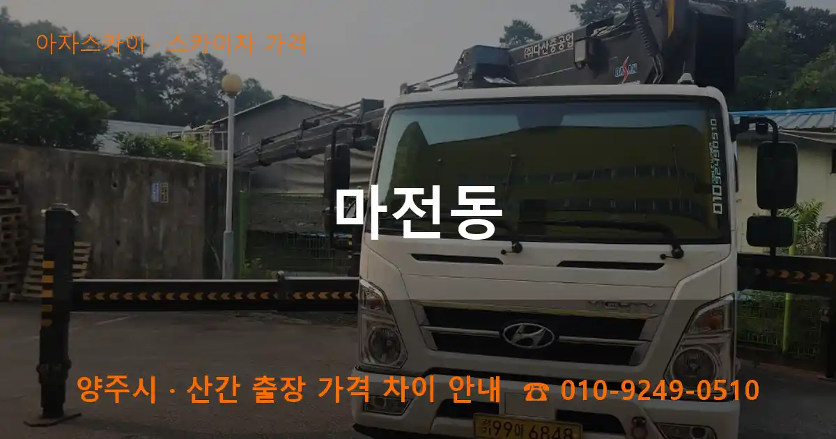 양주 마전동 스카이차 가격 작업
