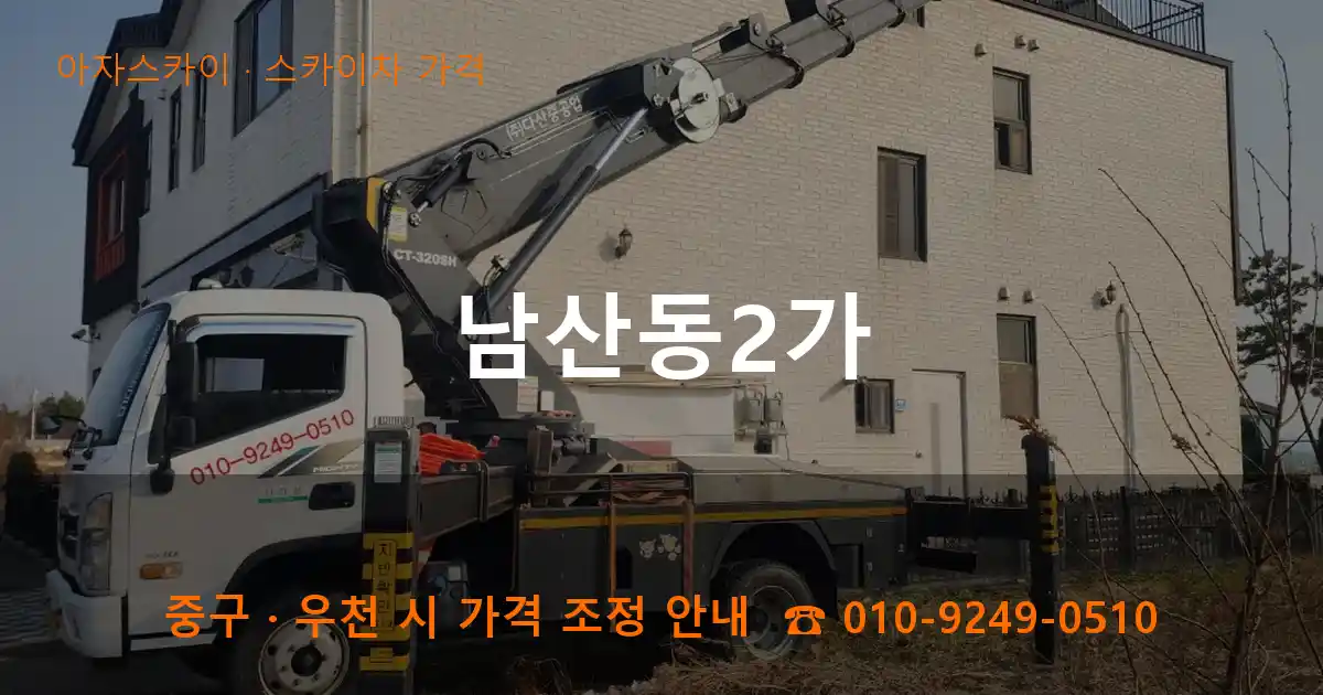 중구 남산동2가 스카이차 가격 작업