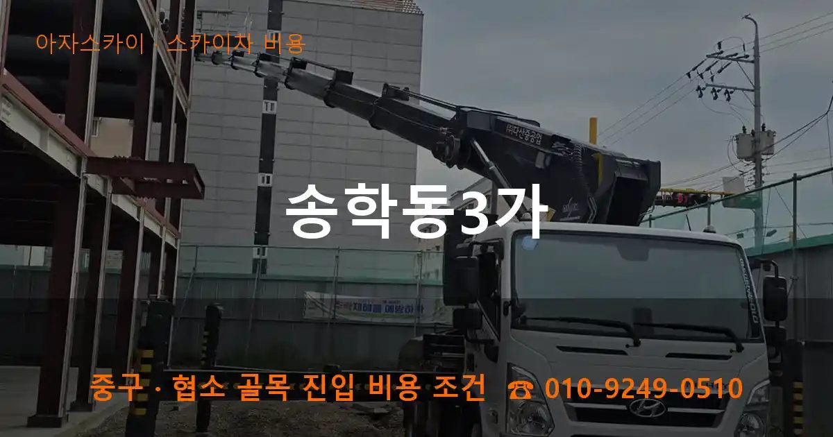 중구 송학동3가 스카이차 비용 작업