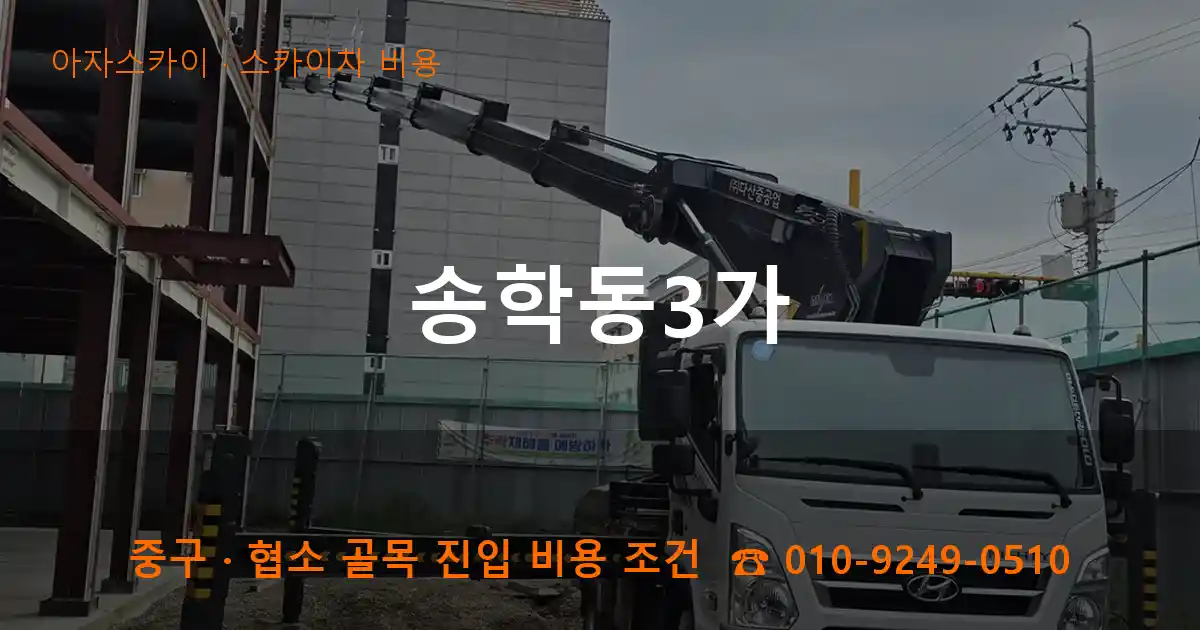 중구 송학동3가 스카이차 비용 작업