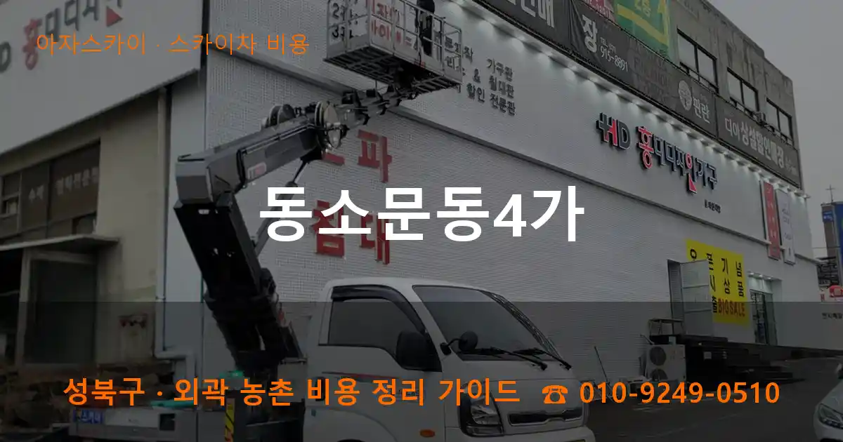 성북구 동소문동4가 스카이차 비용 작업
