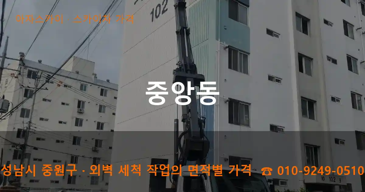성남시 중원구 중앙동 스카이차 가격 작업