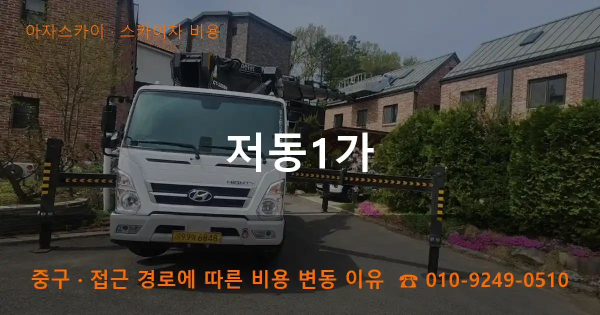 중구 저동1가 스카이차 비용 작업