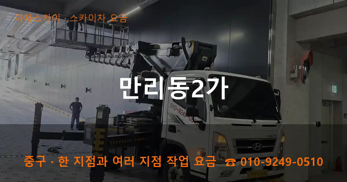 중구 만리동2가 스카이차 요금 작업