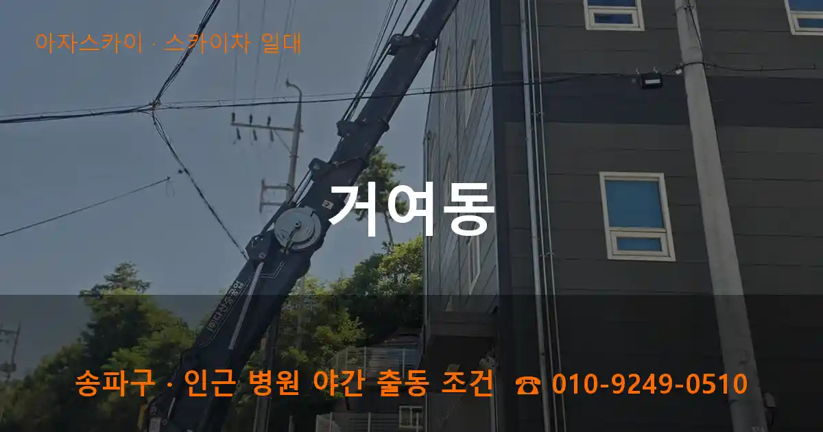 송파구 거여동 스카이차 일대 작업